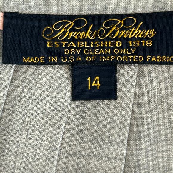 Brooks Brothers women's accordion pleated light gray wool skirt size 14 - Picture 5 of 6